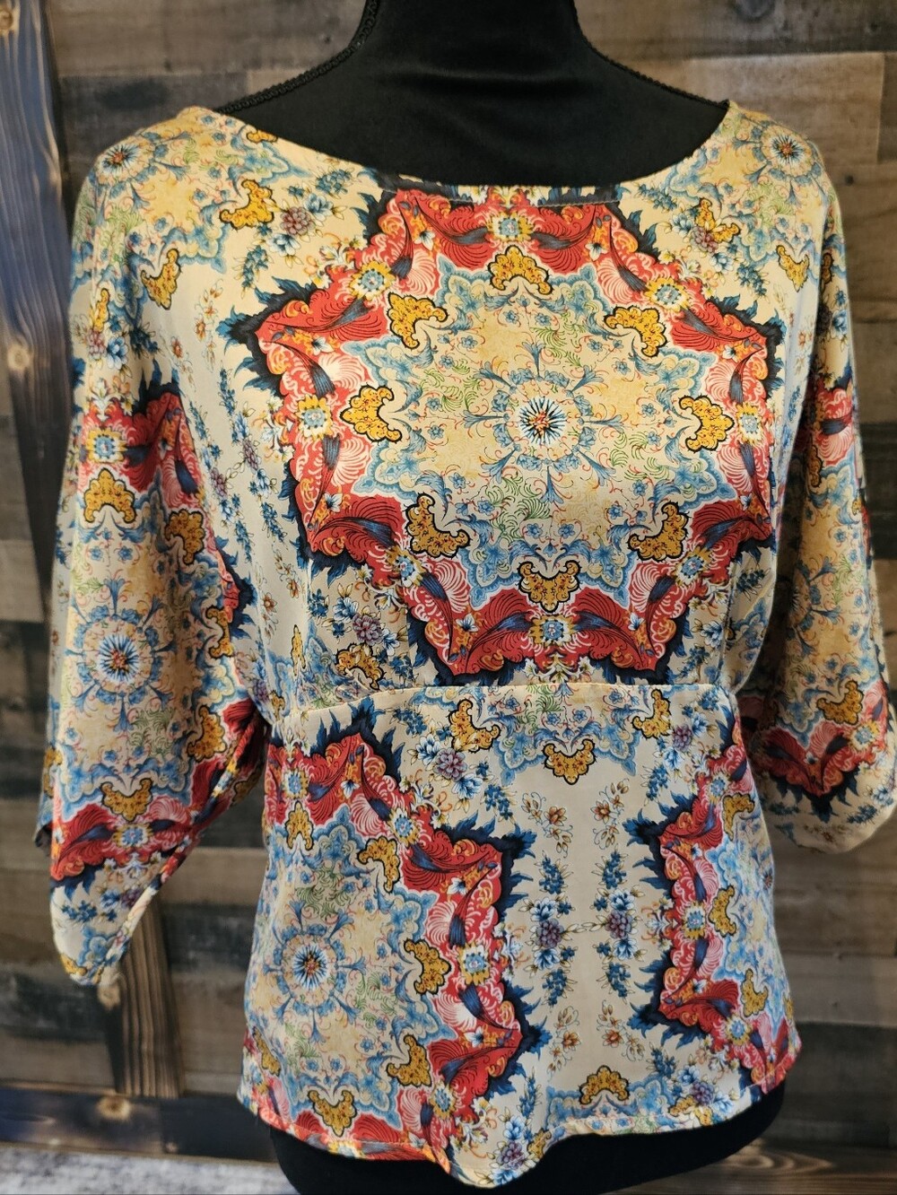 Anthropologie KAS New York Winterstar Blouse Size 4 Silky